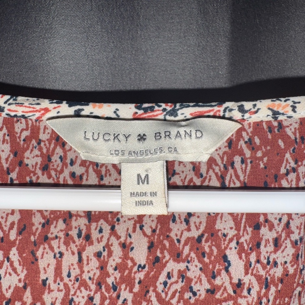Lucky Brand Boho Multicolor Patterned Blouse - image 2